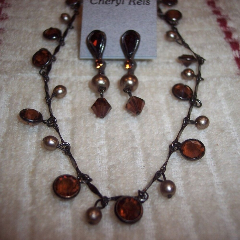 Cheryl Reis Fashion Jewelry  Necklace and Earring Set